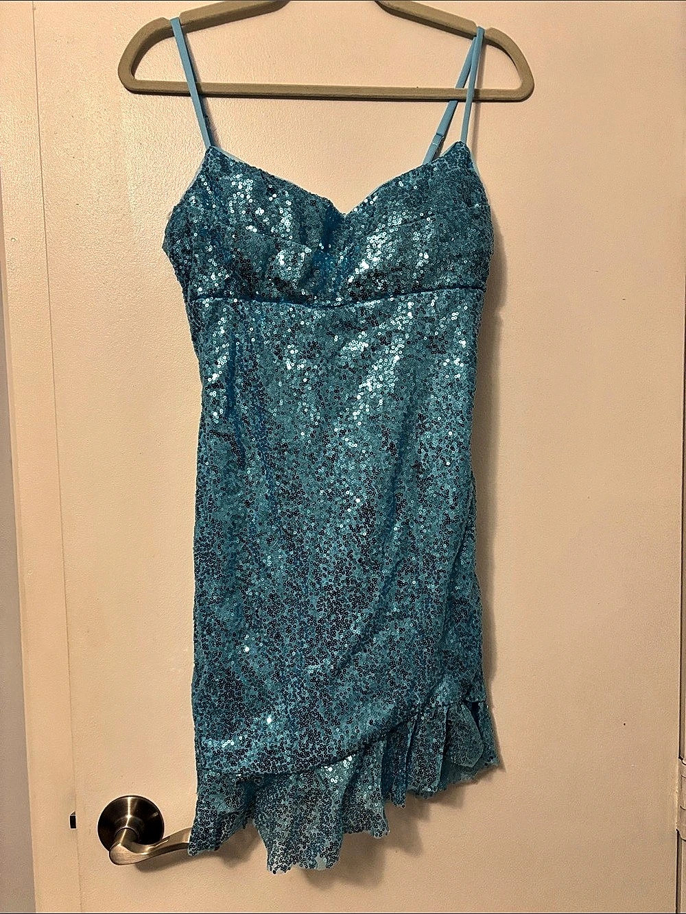 Sequin Mini Dress in Blue Like New
